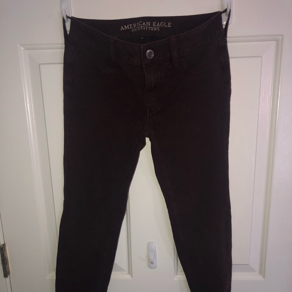 maroon jeggings